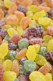 France, Alpes-Maritimes, Pont du Loup at Tourrettes-sur-Loup, Confiserie Florian, fruit gels