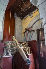 France, Pyrenees Atlantiques, Basque Country coast, Hendaye, Abbadia castle built in 1870 by Eugène Viollet-le-Duc for Antoine d'Abbadie d'Arrast, the meridian telescope in the astronomical observatory