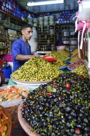 Morocco, Casablanca, Habous district, olives market