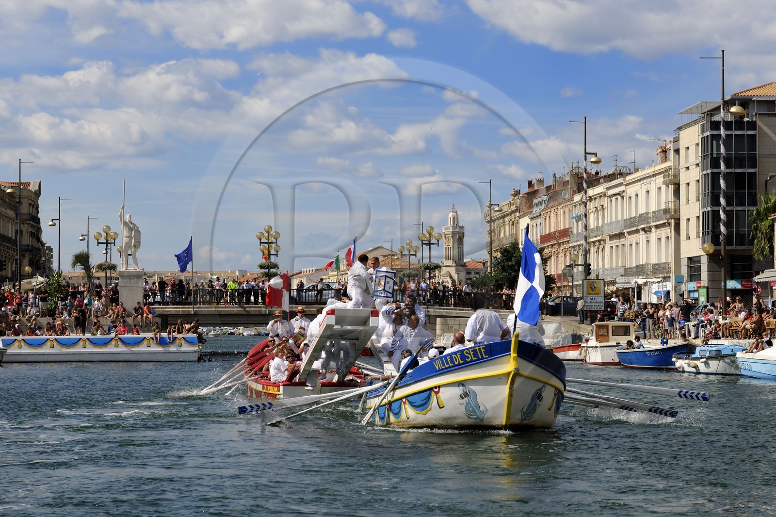 France, Hérault (34), Sète, canal Royal, fête de la Saint Louis, joutes sètoises