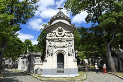 France, Paris (75), cimetière du Père-Lachaise, sépulture de la famille Menier
