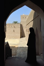 Sultanat d'Oman, gouvernorat de Al-Batina, Afi, Al Ghasham Museum House, une maison fortifiée en briques crues qui a accueilli la royauté à deux reprises au cours de ses 200 ans d'histoire