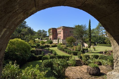 France, Pyrenees Atlantiques, Basque Country, Anglet, Chiberta district, villa Prinkipo of Moorish eclectic style dating from the early 1930's and its garden