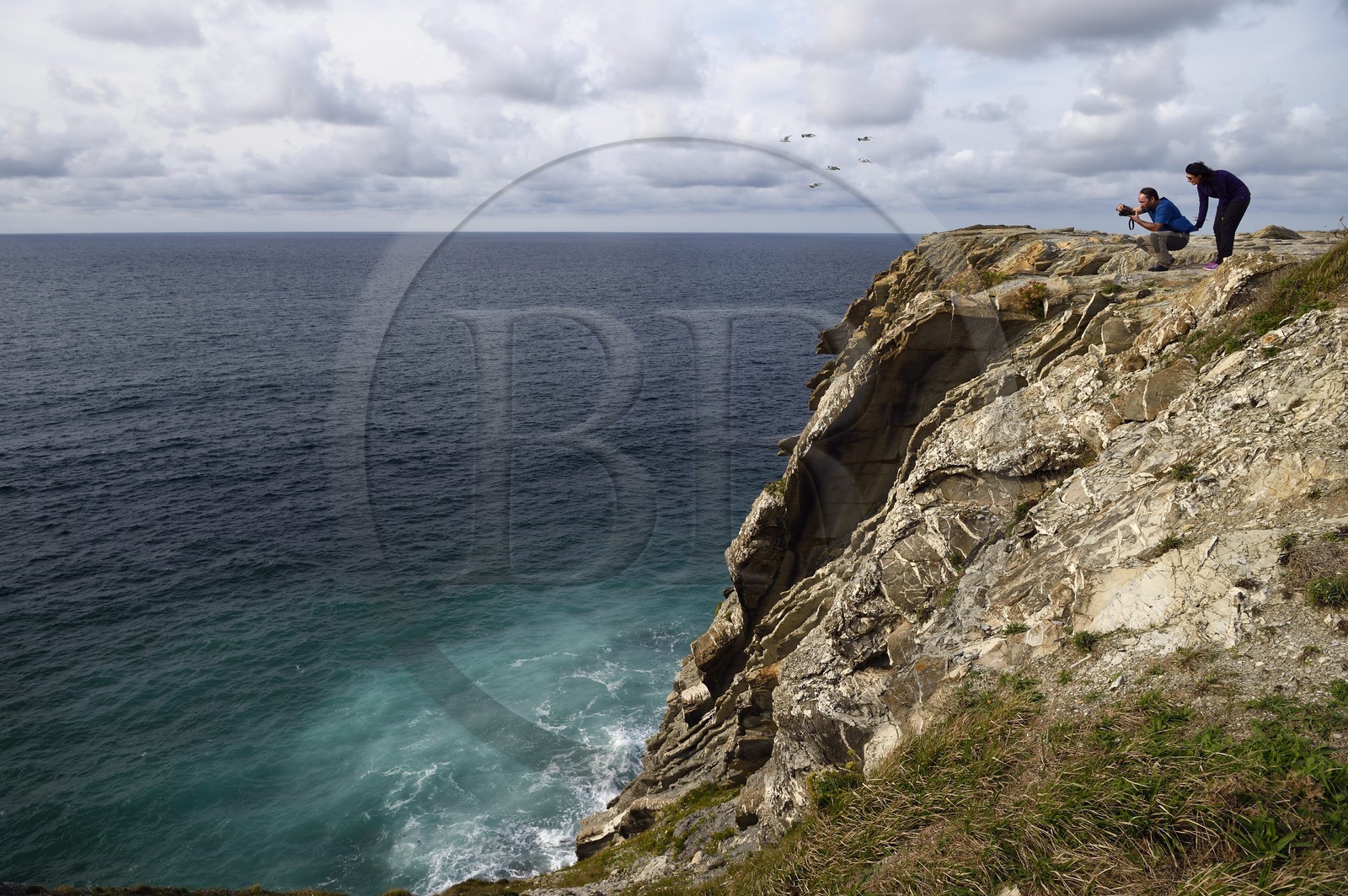 France, Pyrénées-Atlantiques (64), Pays-Basque, la Corniche Basque, Urrugne, la côte Atlantique vers Socoa, falaises de flysch France, Pyrenees Atlantiques, Basque Country coast, the Basque Corniche, Urrugne, the Atlantic coast towards Socoa, flysch cliffs