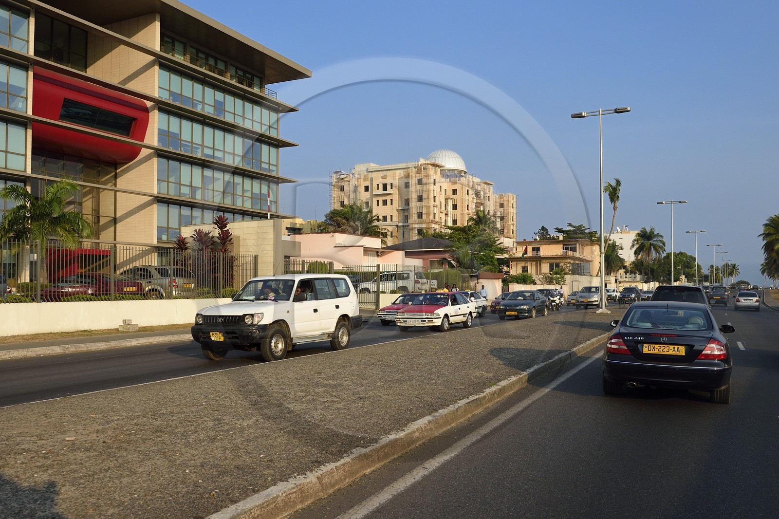 Gabon, Libreville, Boulevard de l'Indépendance sur le Front de Mer