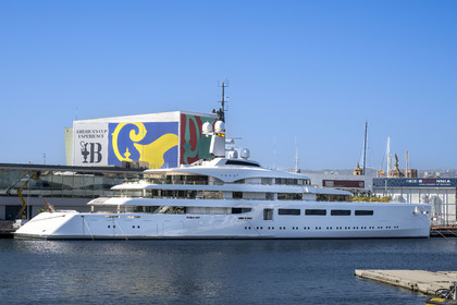 Espagne, Catalogne, Barcelone, Port Vell, America's Cup Experience, centre officiel de promotion de la 37e America's Cup Barcelona 2024