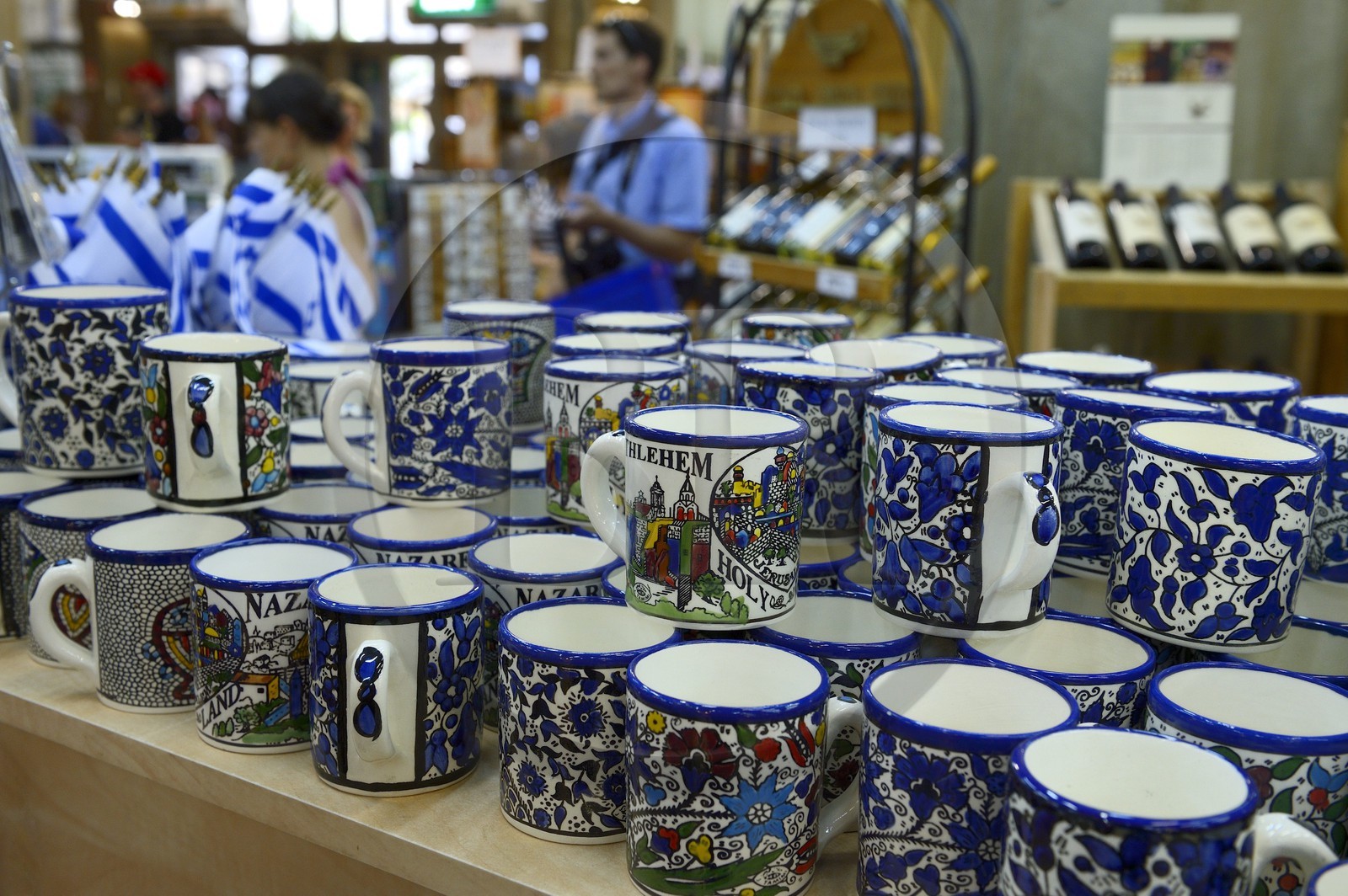 Israel, Northern District, Galilee, Tiberias, Yardenit baptismal site on the Jordan River, supermarket of religious products
