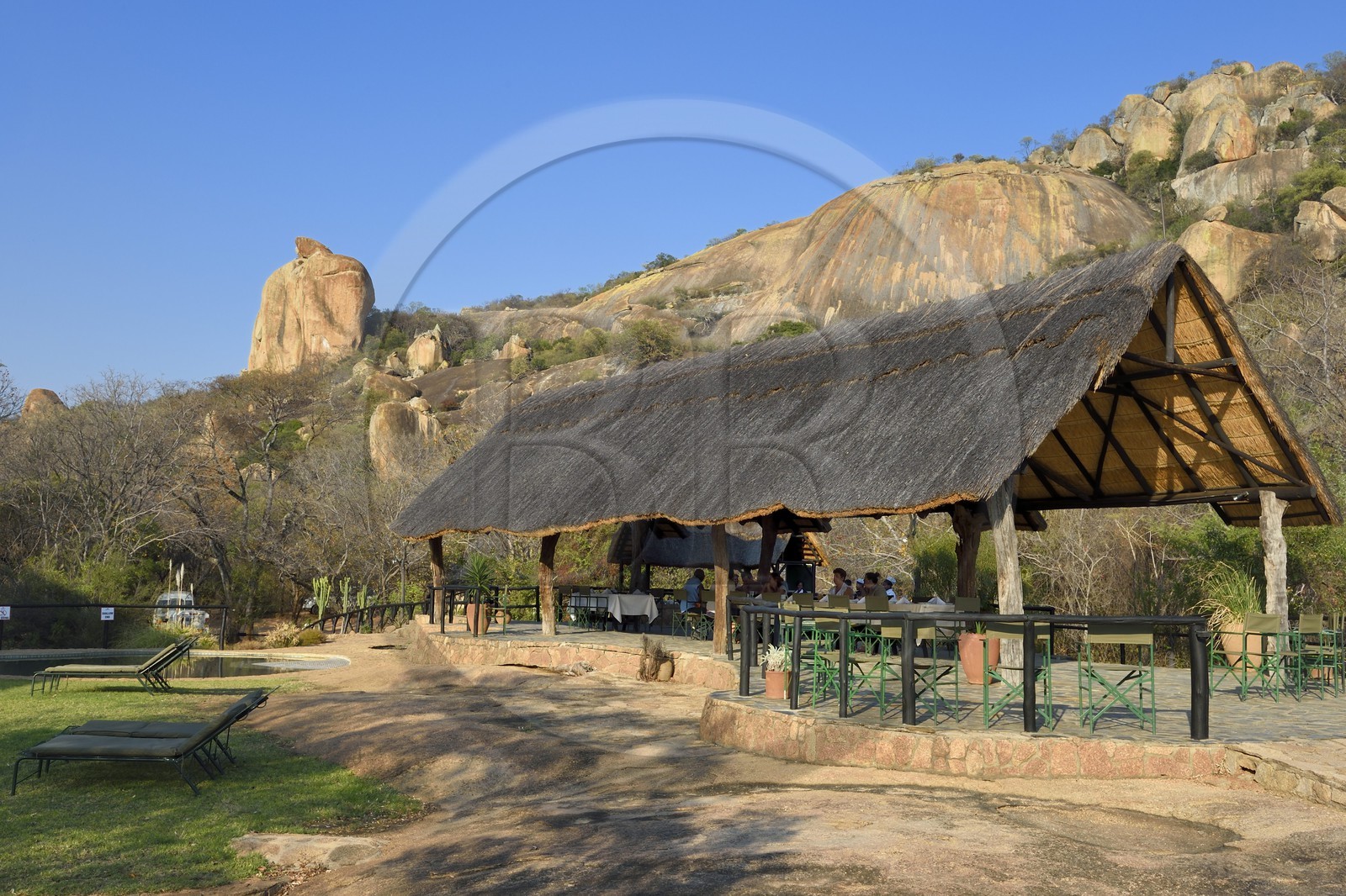Zimbabwe, province de Matabeleland méridional, Matobo ou Matopos Hills Lodge