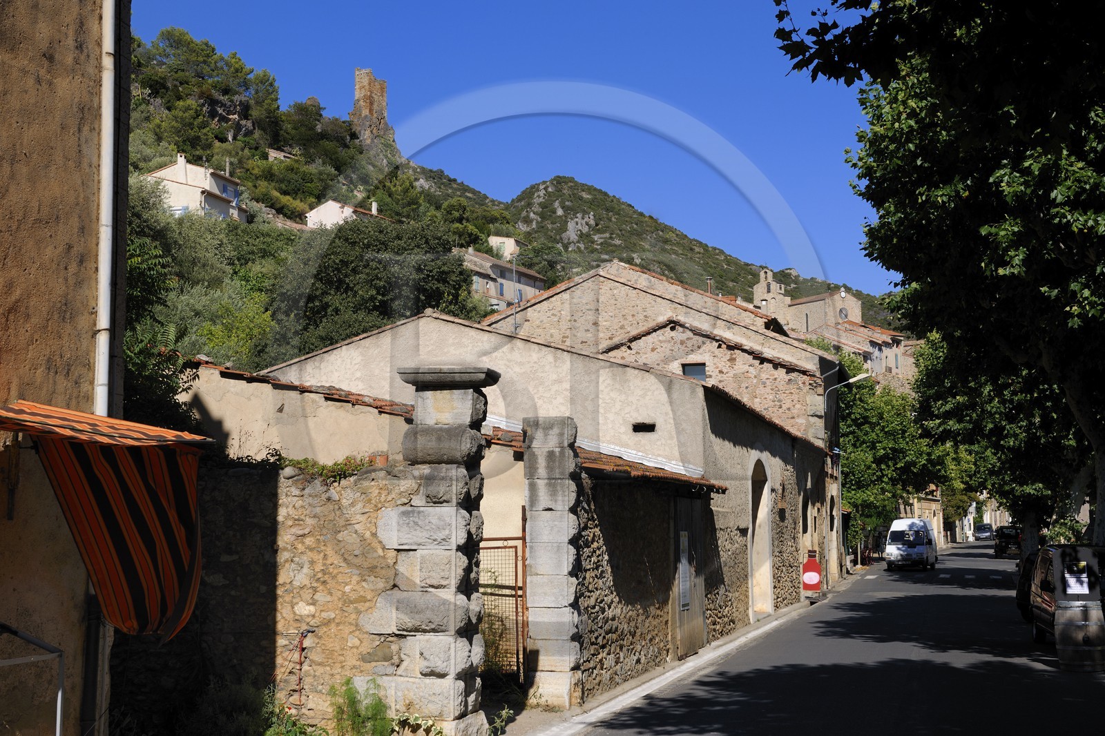 France, Hérault (34), vallée de l' Orb, village de Roquebrun