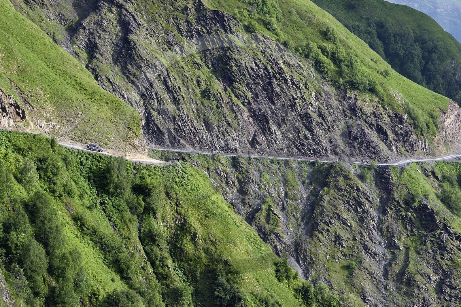 Georgia, Kakheti, Tusheti region, the spectacular track connecting Telavi to Omalo through the Abano Pass at 2826 metres