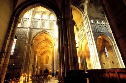 France, Saone et Loire, Paray le Monial, romanesque church Sacre Coeur