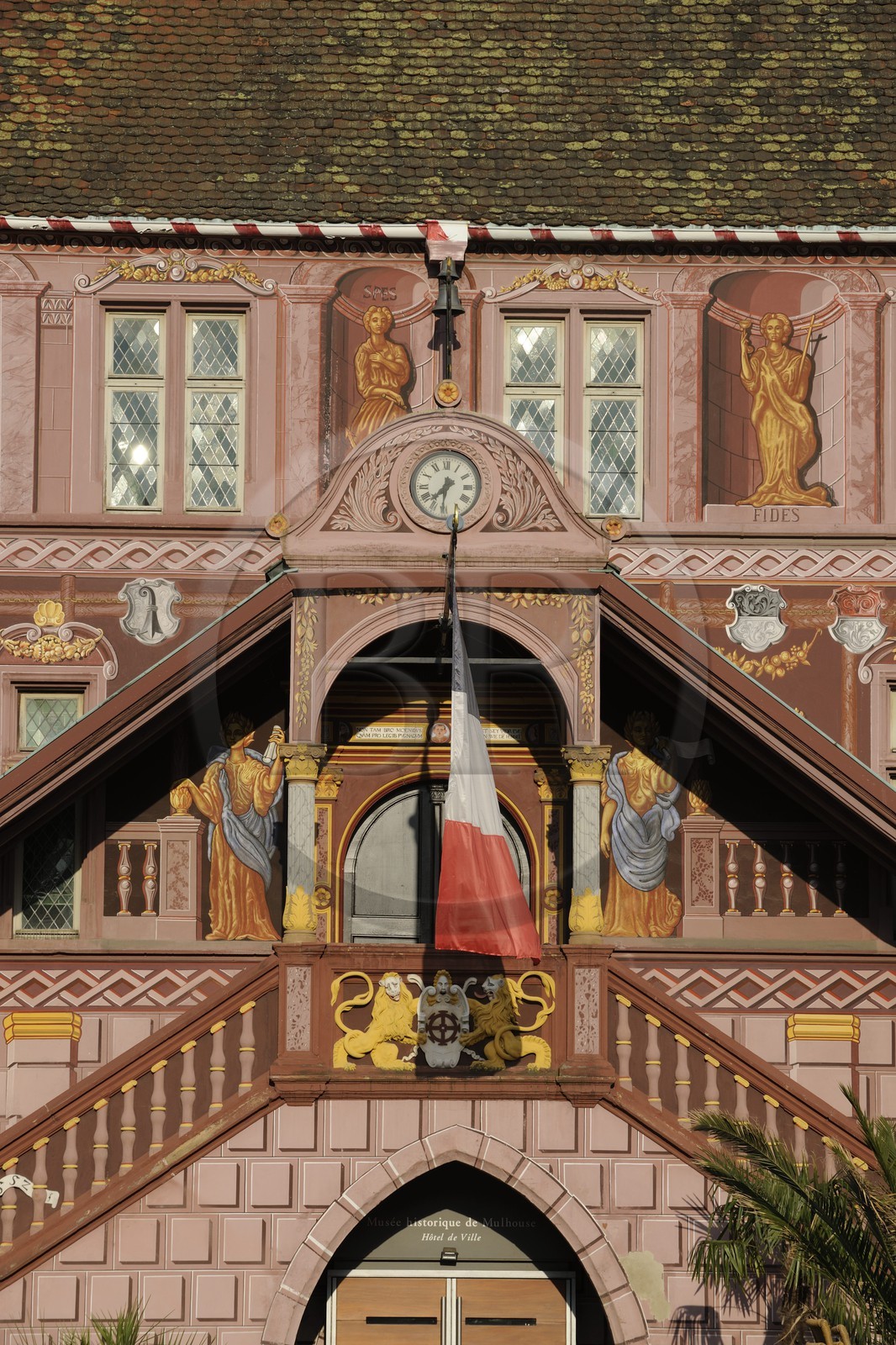 France, Haut-Rhin (68), Mulhouse, place de la Reunion, l'Hôtel de Ville et musée historique