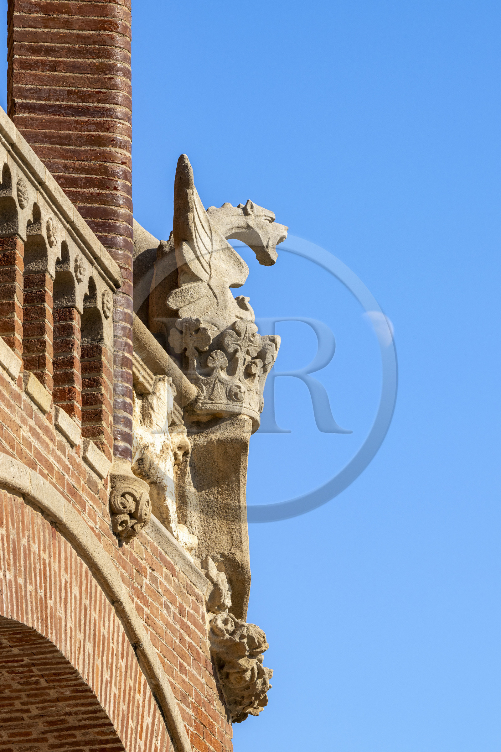 Spain, Catalonia, Barcelona, El Guinardo district, former Hospital de la Santa Creu i de Sant Pau listed as UNESCO World Heritage, modernist style by architect Domenech i Montaner, today a museum and a cultural center, Saint Cosme and Saint Damien operating theatre building (Sant Cosme i Sant Damia)