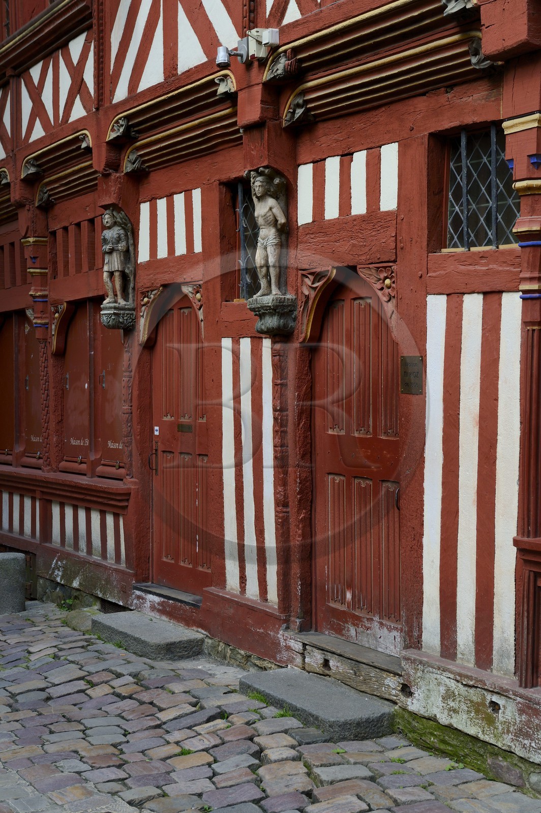France, Ille-et-Vilaine (35), Rennes, maison à pans de bois  Ti-Koz rue Saint-Guillaume