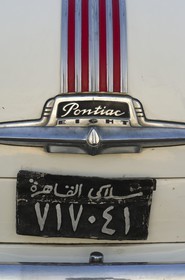 Egypt, Cairo, old American car brand Pontiac