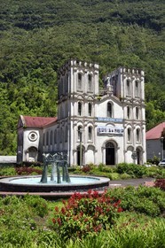 France, Ile de la Reunion, Cirque de Salazie, classé Patrimoine Mondial de l'UNESCO, village de Salazie, église Notre-Dame-de-l'Assomption
