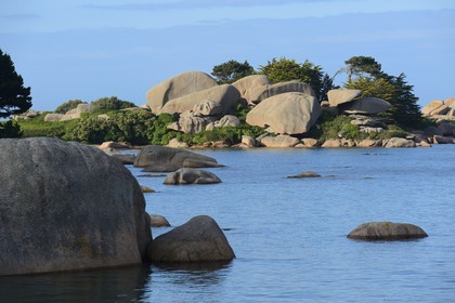 France, Côtes-d'Armor (22), Côte de Granit Rose, Trégastel, l'Ile Renote