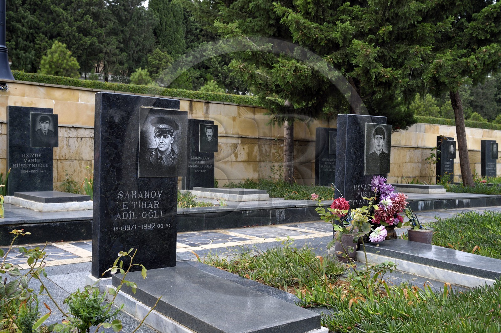 Azerbaïdjan, Bakou, Allée des Martyrs, mémorial des victimes de la guerre du Haut-Karabagh contre l'Arménie