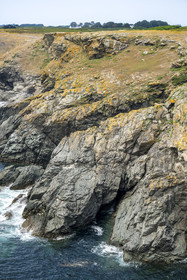 France, Morbihan (56), Ile de Groix, Trou de l'enfer sur la côte Sud