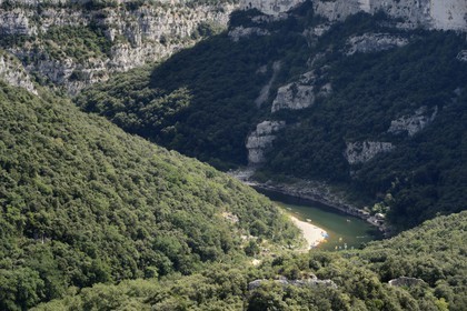 France, Ardeche, Ardeche Gorges, 30 km long from Vallon Pont d'Arc to Saint Martin d'Ardeche