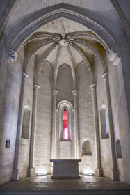 France, Bouches-du-Rhône (13), Tarascon, le chateau du roi René datant du XVe siècle, chapelle basse ou chapelle de la Vierge
