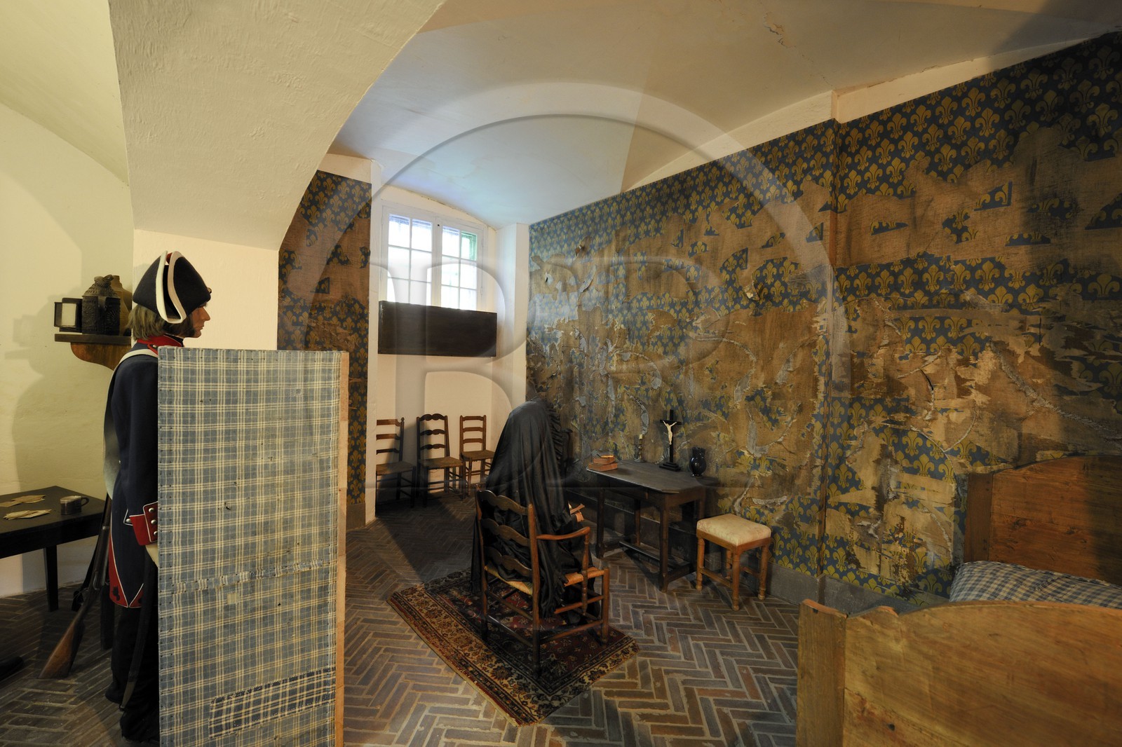 France, Paris (75), Ile de la Cité, la Conciergerie dans le Palais de Justice, la cellule reconstituée de Marie-Antoinette