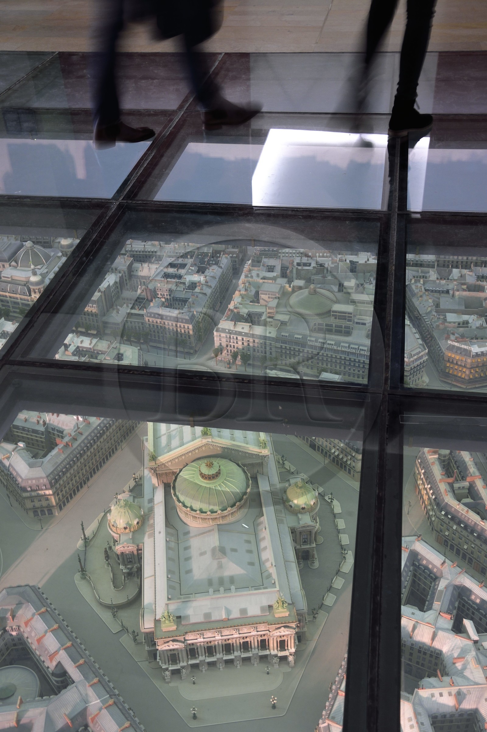France, Paris, Orsay museum,  model of the Opera district and model of the Paris Garnier Opera House