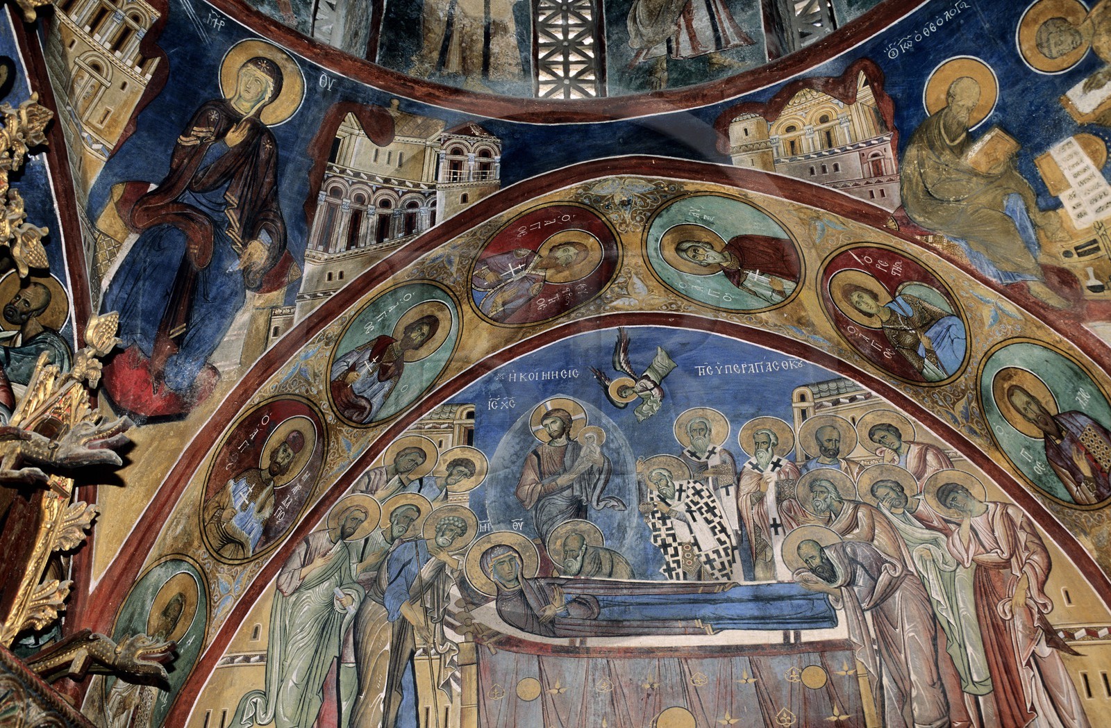 Chypre, région du Centre, montagnes du Troodos, fresques de l' église Panayia tou Arakou