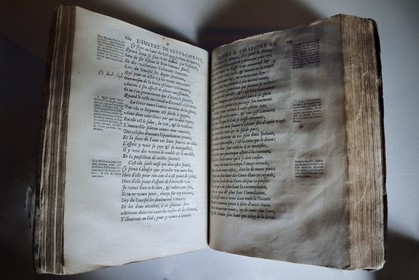 France, Seine Maritime, Petit Couronne near Rouen, Pierre Corneille museum, the translation from Latin into French of The Imitation of Jesus Christ (De imitatione Christi) written by Corneille, with the annotations of the author's hand