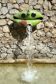 France, Alpes Maritimes, St Paul de Vence, Fondation Maeght, a museum of contemporary art, the Miro labyrinth, foutain