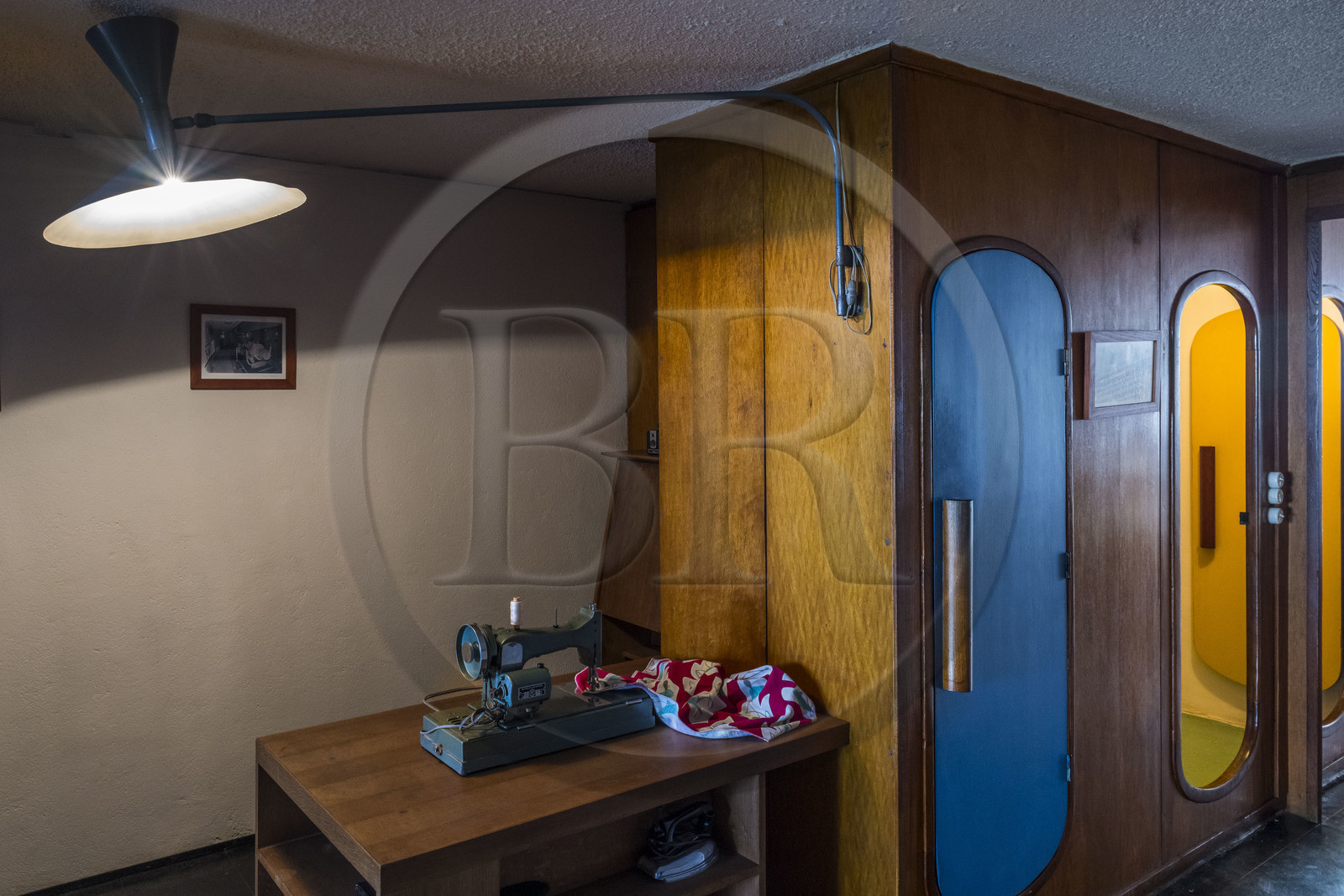 France, Loire-Atlantique (44), banlieue de Nantes, Rezé, la Maison Radieuse par l'architecte Le Corbusier, le logement témoin resté dans son état d'origine