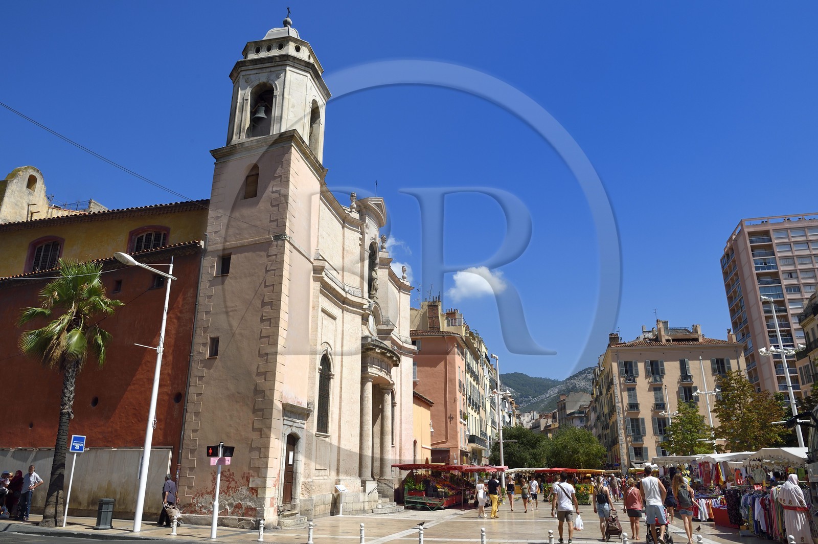 France, Var (83), Toulon, place Louis Blanc, église Saint-François-de-Paule