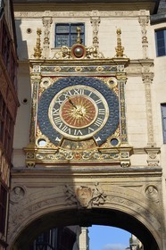 France, Seine-Maritime, Rouen, the Gros Horloge is an astronomical clock dating back to the 16th century