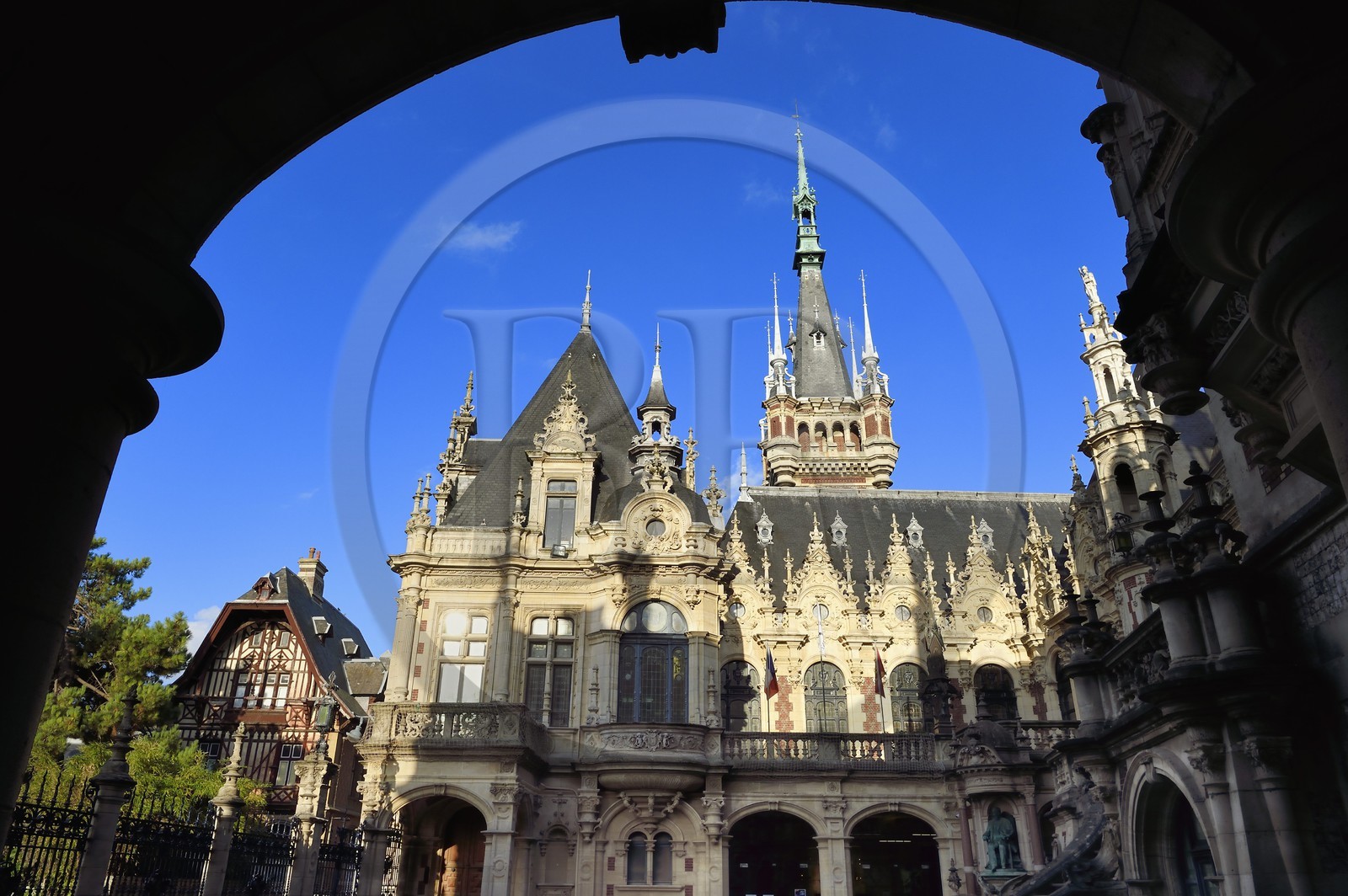 France, Seine-Maritime (76), Pays de Caux, Côte d'Albâtre, Fécamp, Palais Bénédictine, de style Néogothique et Néo-renaissance construit par l'industriel ayant commercialisé la liqueur Bénédictine