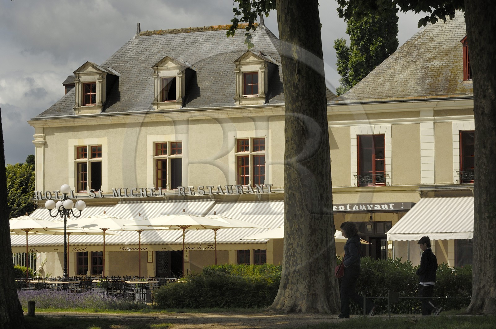 France, Loir et Cher (41), Vallée de la Loire classée Patrimoine Mondial de l' UNESCO, château de Chambord, hotel-restaurant du Grand Saint-Michel