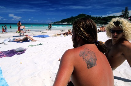 Thaïlande, Archipel îles Samui, Full Moon Party sur l' île de Koh Pha-Ngan, la plage de Had Rin la veille de la fête