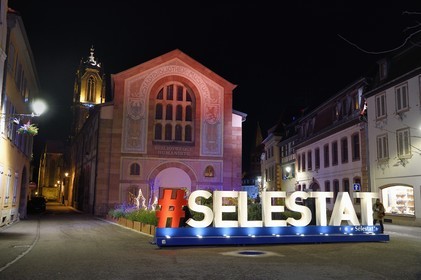 France, Bas Rhin, Strasbourg, Selestat, the Bibliothèque Humaniste (Humanist Library) refurbished by the architect Rudy Ricciotti