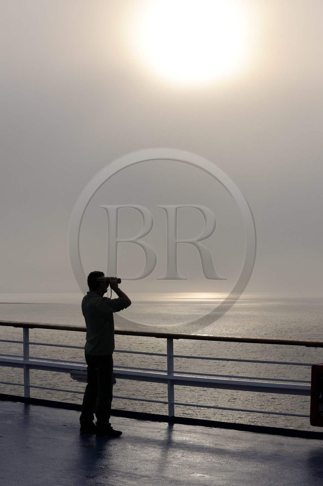Canada, Quebec Province, Gaspesie, the cruise ship Princess Danae off Gaspé, observation deck