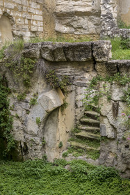 France, Vaucluse, Avignon, Gallo-Roman remains from the 1st century AD of a building whose function remains unknown located on the Michel Bechet esplanade next to rue de la Peyrolerie