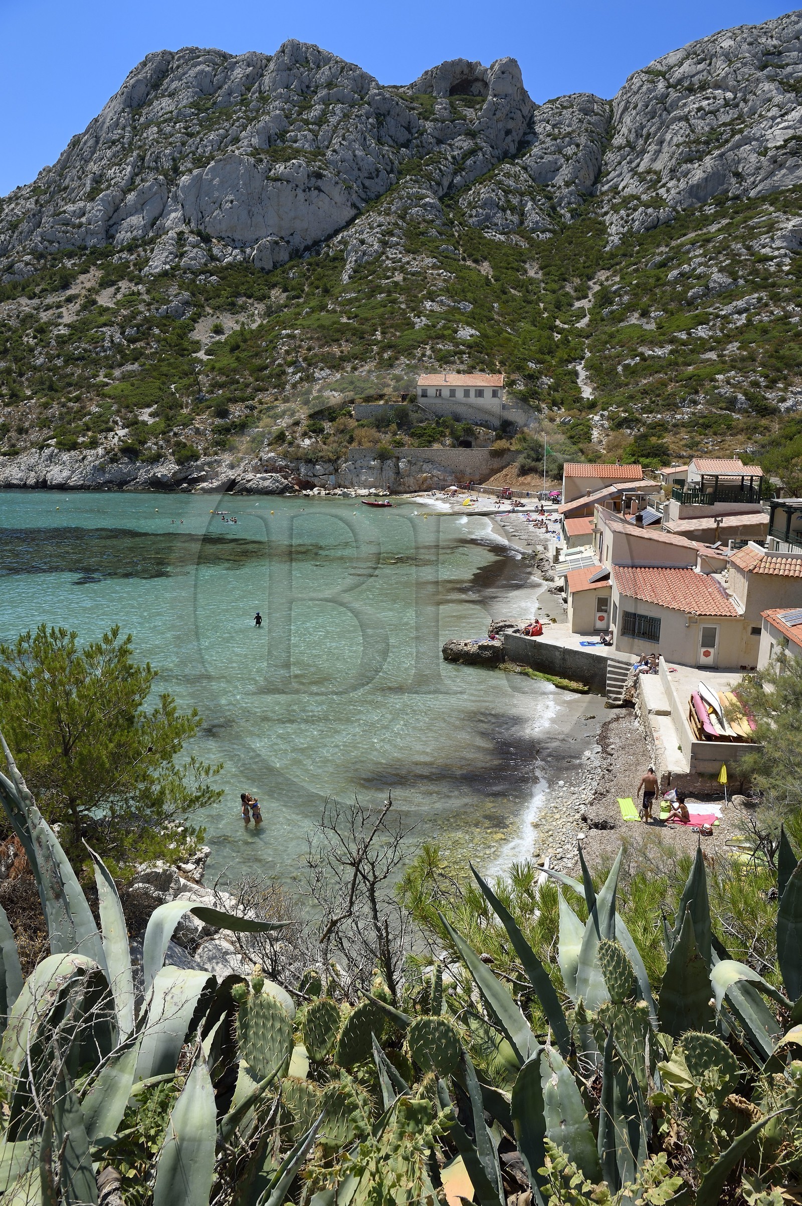 France, Bouches-du-Rhône (13), Marseille, Parc national des Calanques, Calanque de Sormiou (demande d'autorisation nécessaire avant publication)