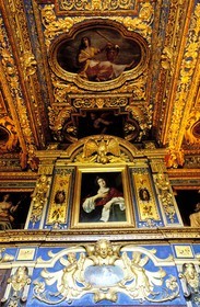 France, Saone et Loire, Mâconnais, castle of Cormartin, Sainte Cecile room