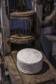 France, Aveyron, Grands-Causses Regional Nature Park, Roquefort sur Soulzon, reconstruction of the Gabriel Coulet Roquefort cheese maturing cellar