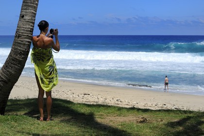 France, île de la Réunion, la côte sud, plage de Grand-Anse