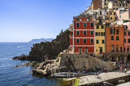 Italie, Ligurie, Cinque Terre, parc national des Cinque Terre classé Patrimoine Mondial de l'UNESCO, village de Riomaggiore
