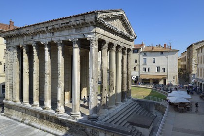France, Isère (38), Vienne, Temple romain d'Auguste et de Livie construit dans les années 25-27 av. J.C.