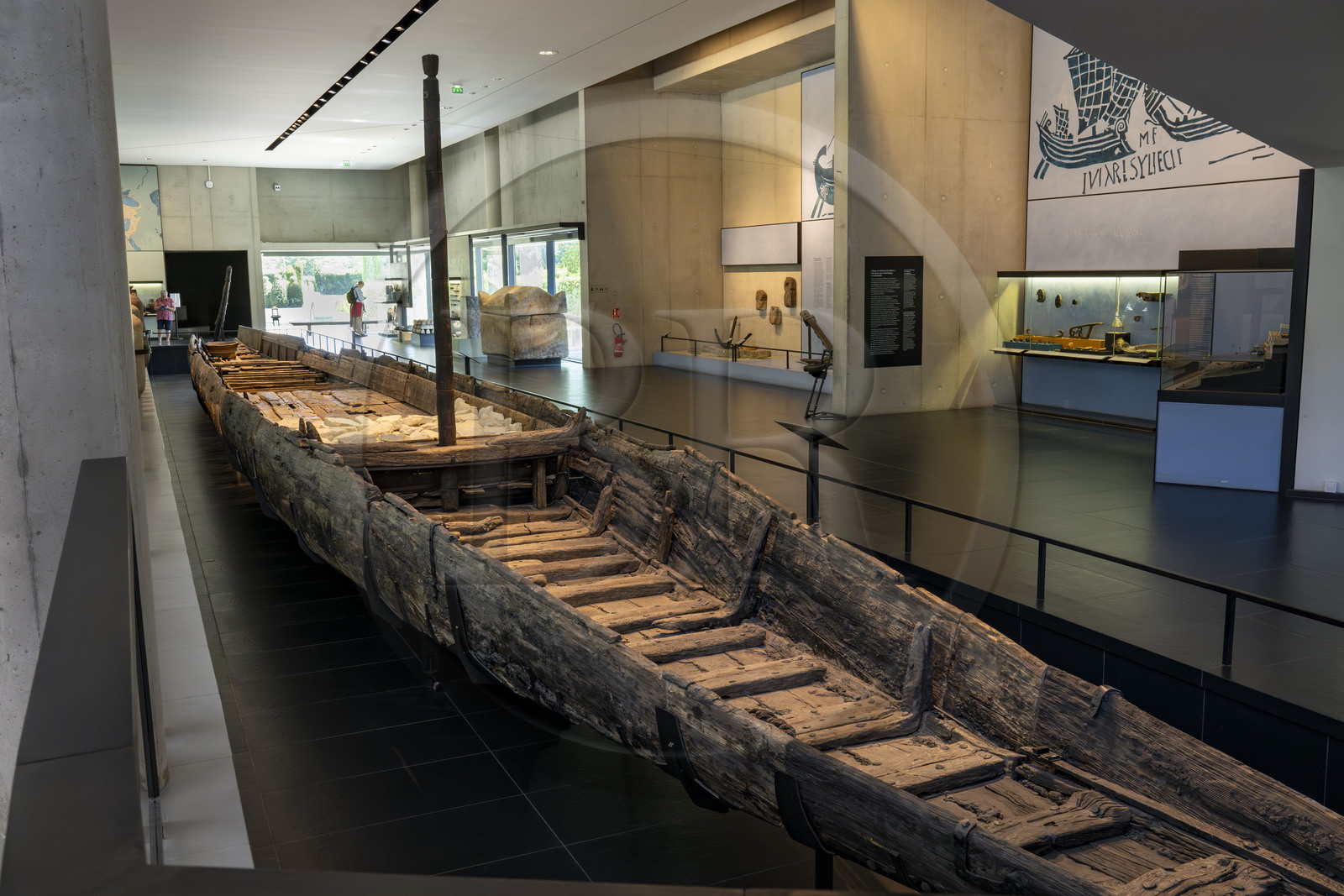 France, Bouches-du-Rhône (13), Arles, musée départemental Arles antique, chaland appelé Arles-Rhône 3 datant Ier siècle et découvert en 2004 dans le Rhone à Arles