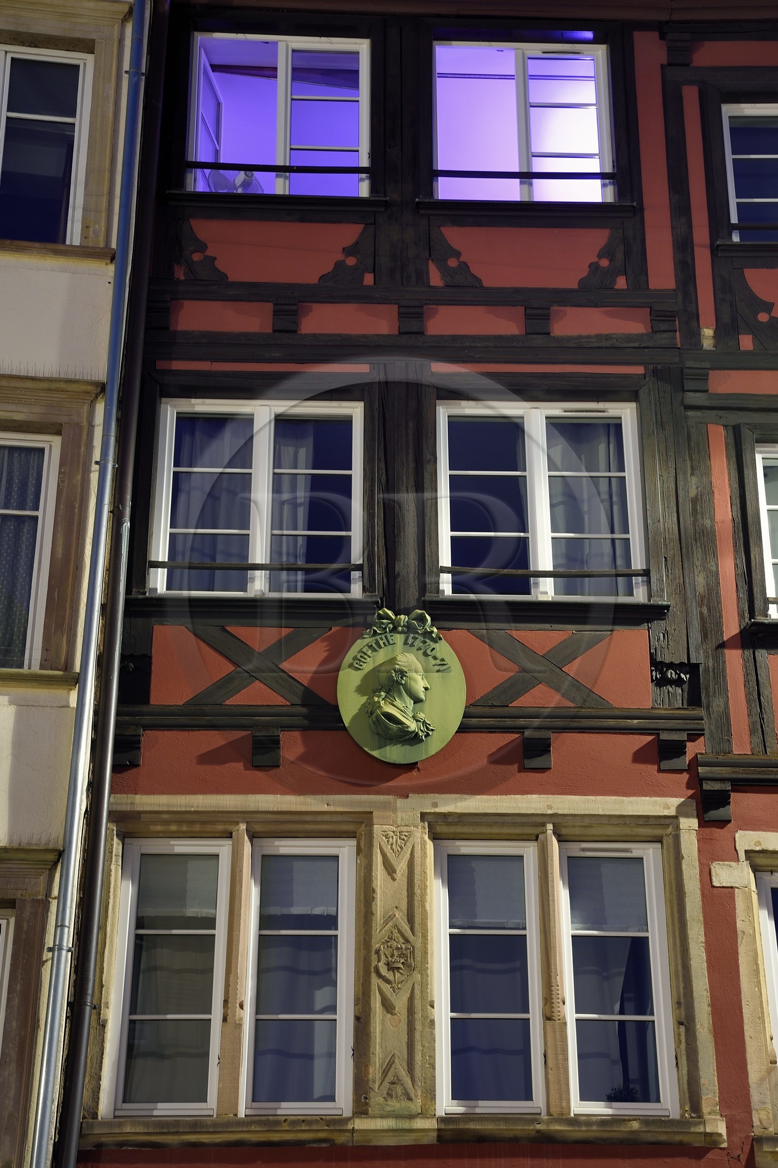 France, Bas Rhin, Strasbourg, old town listed as World Heritage by UNESCO, house where Goethe lived in 1770-1771 at 36 rue du Vieux-Marché-aux-Poissons