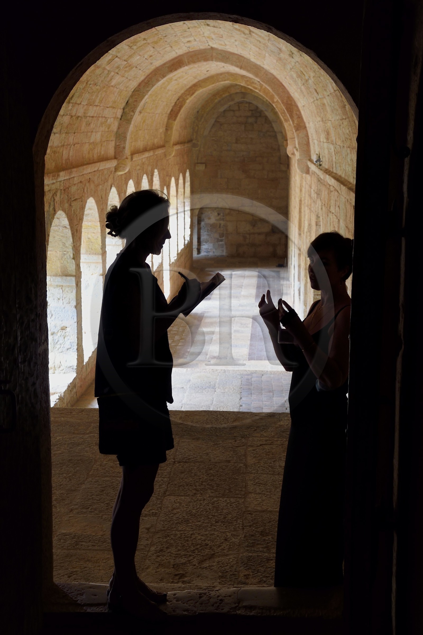 France, Var (83), Abbaye cistercienne du Thoronet, la galerie Est du cloitre