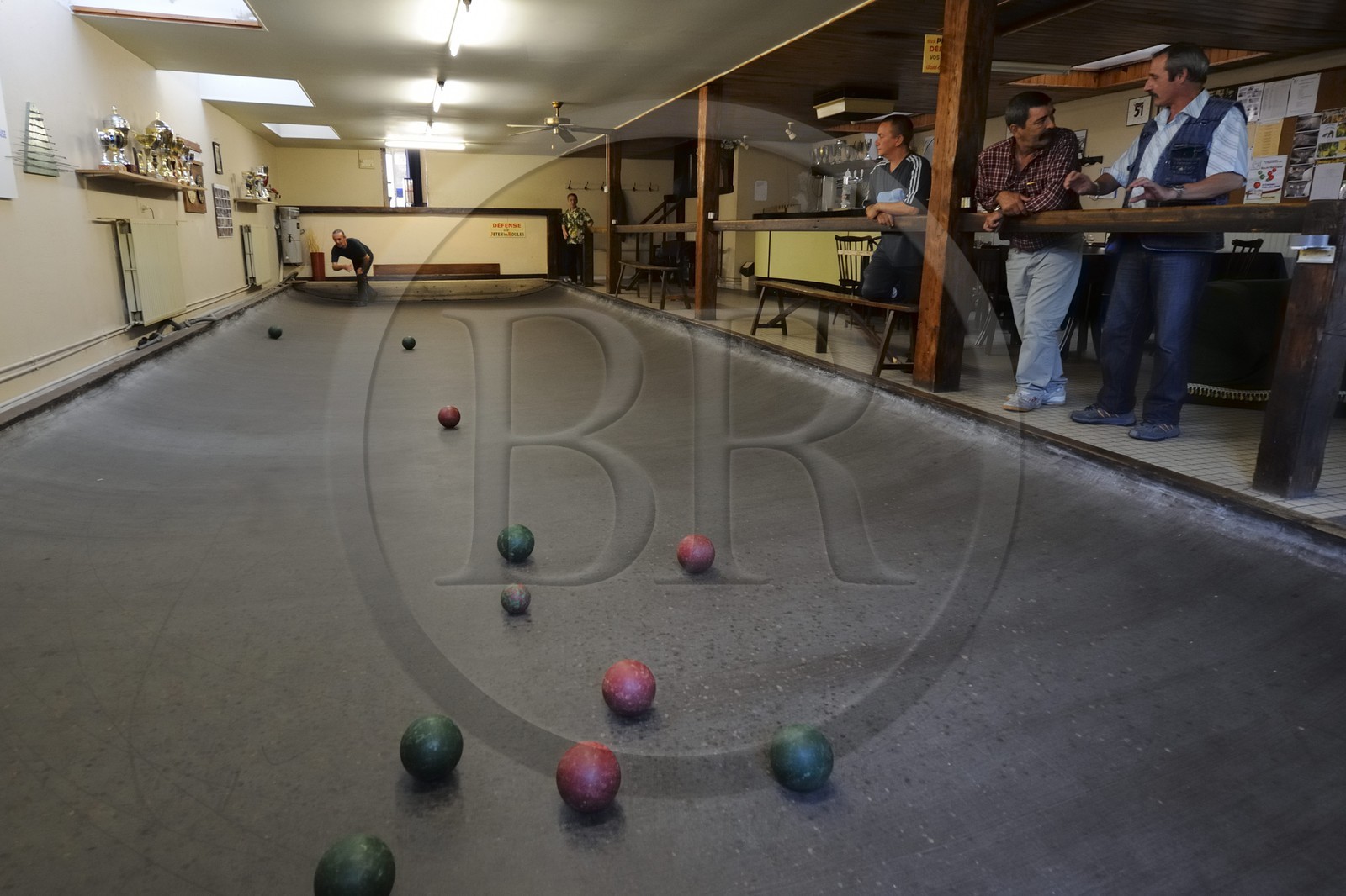 France, Loire-Atlantique (44), Nantes, jeu de Boule Nantaise au café Le Lorrain