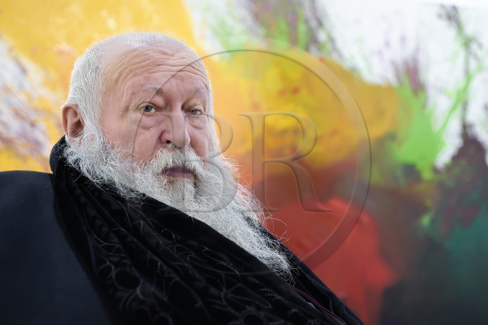 France, Paris, Galerie RX, Hermann Nitsch, Hermann Nitsch, contemporary Austrian artist, co-founder of the Wiener Aktionismus movement (Viennese Actionism)